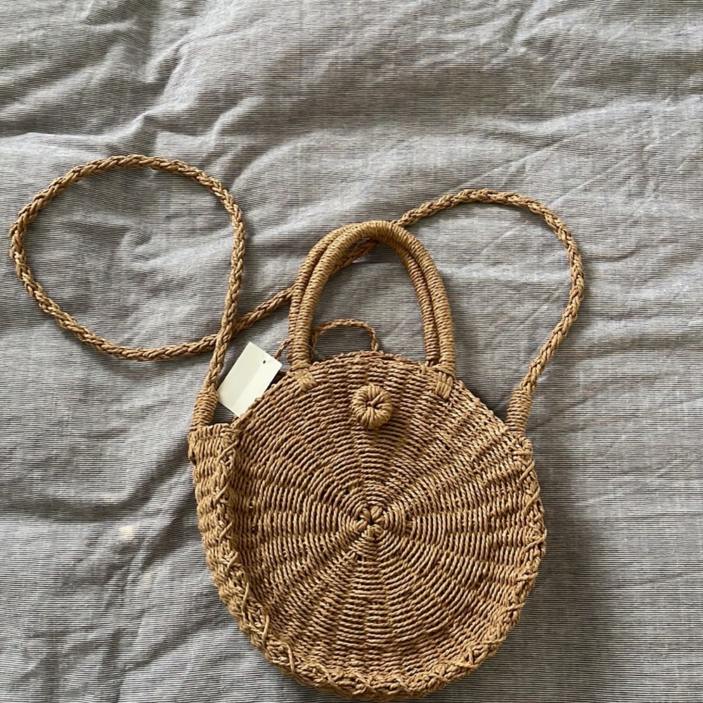 NWT Rattan Circle Bag